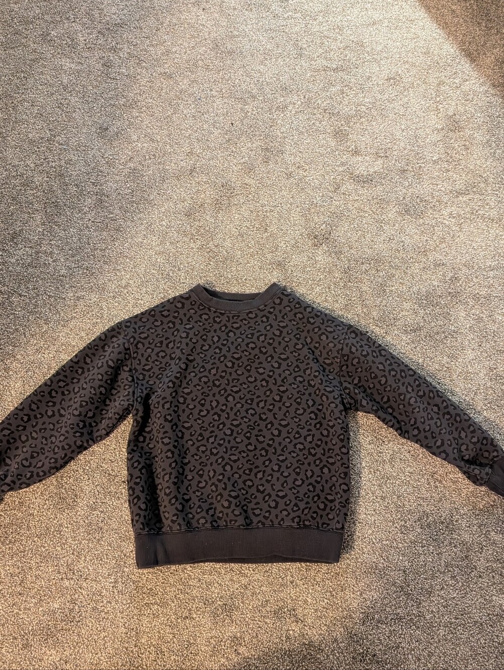 Grey Leopard Girls Zara Crewneck